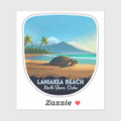 Laniakea Beach Haleiwa Oahu Hawaii Schildpad Sticker (Vel)