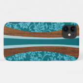 Laniakea Hawaiaans namaak Teal Surfplank Case-Mate iPhone Case (Achterkant (horizontaal))
