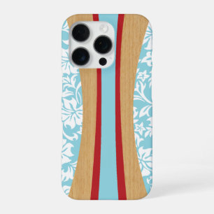 Laniakea Hawaiaans namaakwood surfplank in Aqua iPhone 16 Pro Hoesje