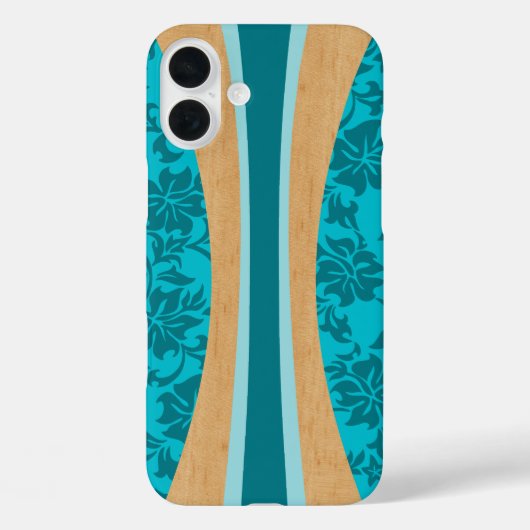 Laniakea Hawaiian Faux Surfboard Licht Blauwgroen Case-Mate iPhone Case (Achterkant)
