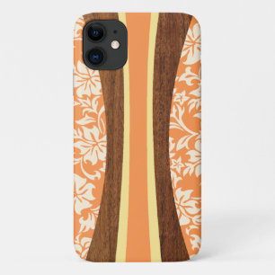 Laniakea Hawaiian Faux Wood Sinaasappel Surfboard Case-Mate iPhone Case