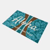 Laniakea Hawaiian Faux Wood Surfboard Aloha Deurmat (Schuin)