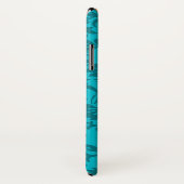 Laniakea Hawaiian Faux Wood Surfboard Blauwgroen Case-Mate iPhone Case (Achterkant / rechts)