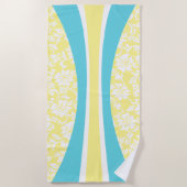 Laniakea Hawaiian Striped Surfboard - Lemon Yellow Strandlaken (Voorkant)