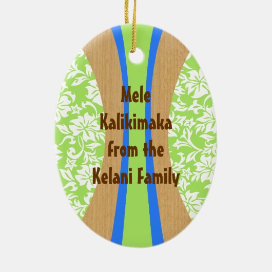 Laniakea Hawaiian Surfboard Ornament (Achterkant)