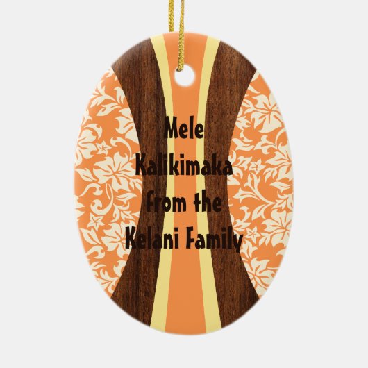 Laniakea Hawaiian Surfboard Ornament (Achterkant)