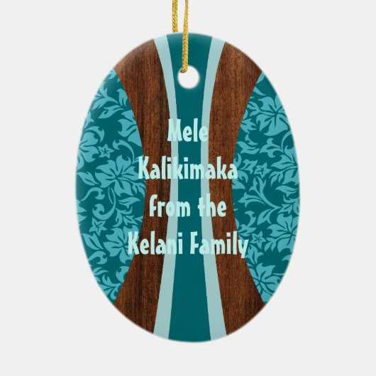 Laniakea Hawaiian Surfboard Ornament (Achterkant)