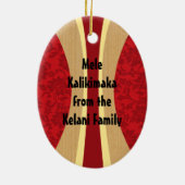 Laniakea Hawaiian Surfboard Ornament (Achterkant)
