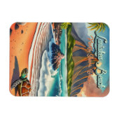 Laniakea Oahu Hawaii tropische waterverf kleurrijk Magneet (Horizontaal)