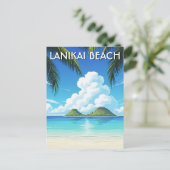 Lanikai Beach Hawaii Reis Briefkaart (Staand voorkant)