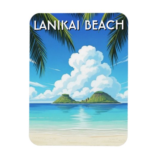 Lanikai Beach Hawaii Reis Magneet (Verticaal)