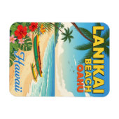 Lanikai Beach, Hawaii - Tropische kano Magneet (Horizontaal)