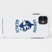 Lanikai Beach Hawaii Vacation Tribal Whale Orcas Case-Mate iPhone Case (Achterkant (horizontaal))