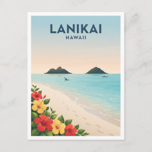 Lanikai Beach Kailua Hawaii Reis Souvenir Briefkaart