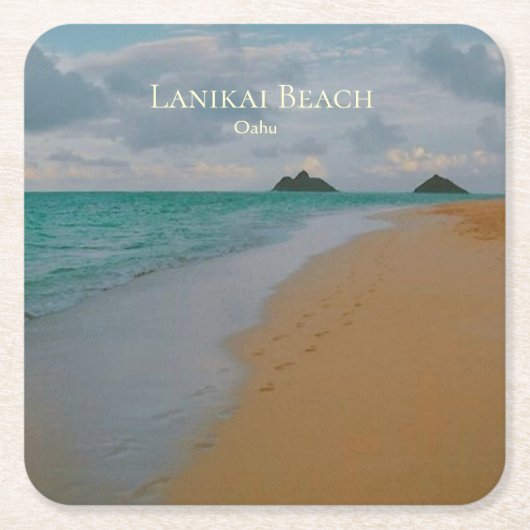 Lanikai Beach, Oahu, Hawaii Kartonnen Onderzetters (Voorkant)