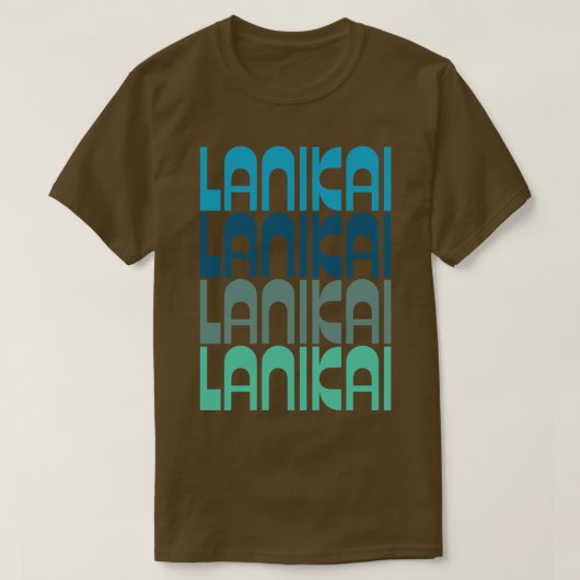 Lanikai Beach Retro T-shirt (Design voorkant)