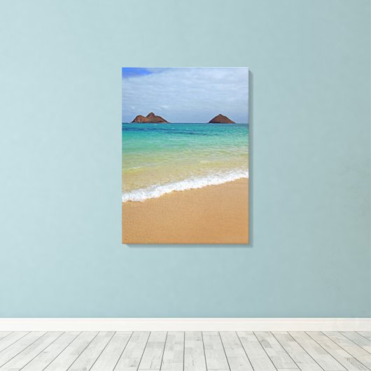 Lanikai Mokuluas Canvas Afdruk (Insitu (Houten vloer))