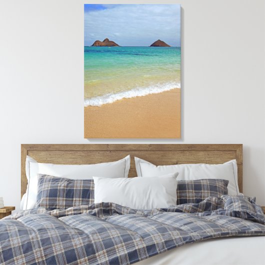 Lanikai Mokuluas Canvas Afdruk (Insitu (Slaapkamer))