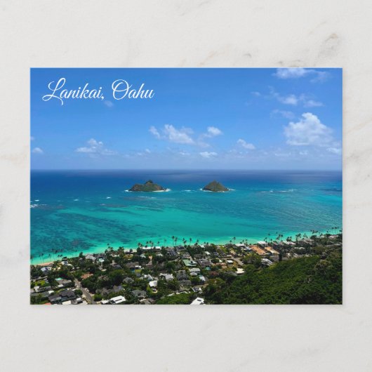 Lanikai Oahu Ansichtkaart Briefkaart (Voorkant)