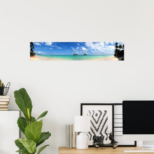 Lanikai panoramisch poster (Thuiskantoor)