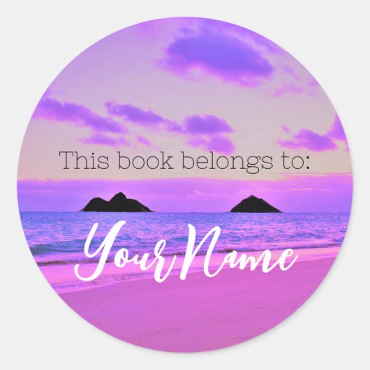 Lanikai Sunrise Boek Sticker (Voorkant)