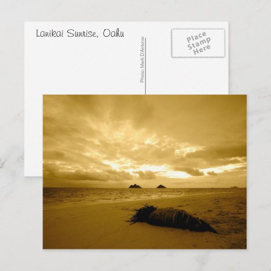 Lanikai Sunrise briefkaart (Voorkant / Achterkant)
