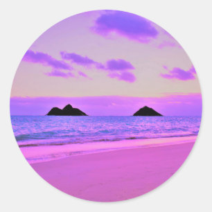 Lanikai Sunrise Ronde Sticker