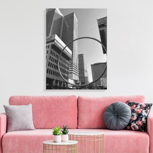 L'Anneau of De Ring, Beeldhouwkunst in Montreal, C Canvas Afdruk (Insitu (Woonkamer))