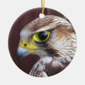 Lanner Falcon Keramisch Ornament (Voorkant)