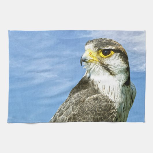 Lanner Falcon neergestreken Theedoek (Horizontaal)