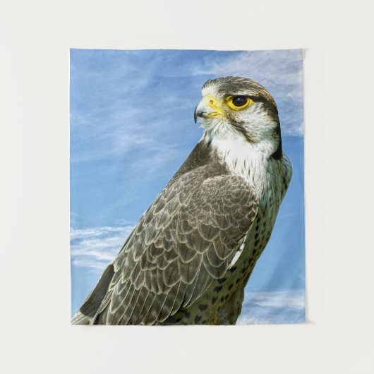 Lanner Falcon neergestreken Wandkleed (Voorkant)