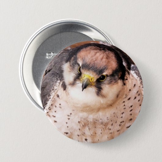 LANNER FALCON RONDE BUTTON 7,6 CM (Voorkant /achterkant)