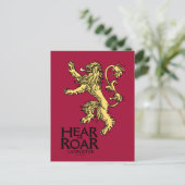 Lannister Sigil - Verhoor me auto Briefkaart (Staand voorkant)