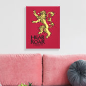 Lannister Sigil - Verhoor me auto Canvas Afdruk (Insitu (Woonkamer))