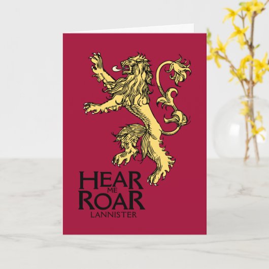Lannister Sigil - Verhoor me auto Kaart (Gele Bloem)