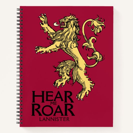 Lannister Sigil - Verhoor me auto Notitieboek (Voorkant)
