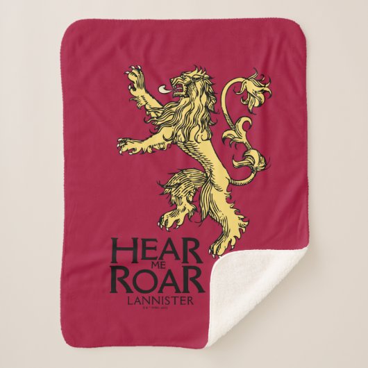 Lannister Sigil - Verhoor me auto Sherpa Deken (Voorkant)