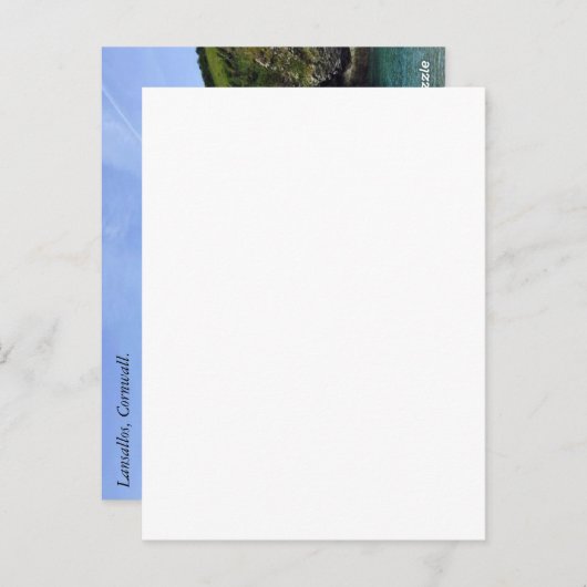 Lansallos Beach, Cornwall. Briefkaart (Voorkant / Achterkant)