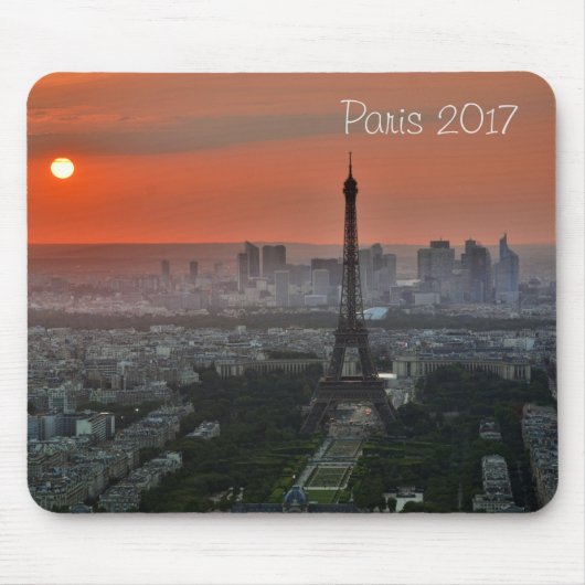 Lanscape Uitzicht of Eiffel Tower, Parijs Frankrij Muismat (Voorkant)