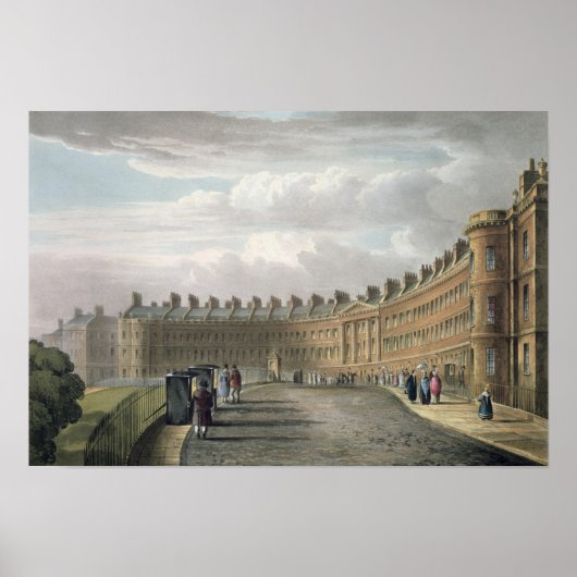 Lansdown Crescent, Bath, 1820 Poster (Voorkant)