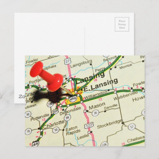 Lansing Briefkaart (Voorkant / Achterkant)