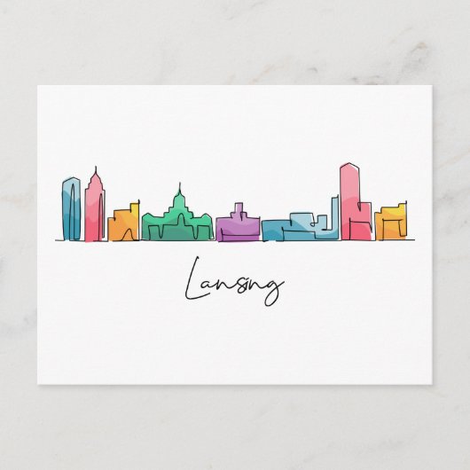 Lansing MICHIGAN Briefkaart (Voorkant)