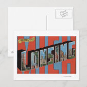 Lansing, Michigan - Large Letter Scenes 2 Briefkaart (Voorkant / Achterkant)