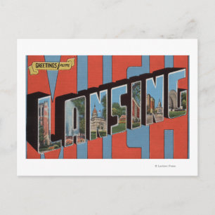 Lansing, Michigan - Large Letter Scenes 2 Briefkaart