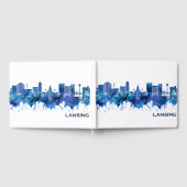 Lansing Michigan Skyline Blue Gastenboek (Volledig)
