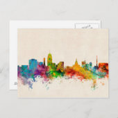 Lansing Michigan Skyline Briefkaart (Voorkant / Achterkant)