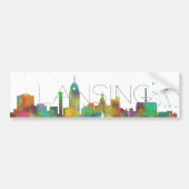 LANSING, MICHIGAN SKYLINE BUMPERSTICKER (Voorkant)