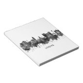 Lansing Michigan Skyline BW Notitieblok (Schuin)