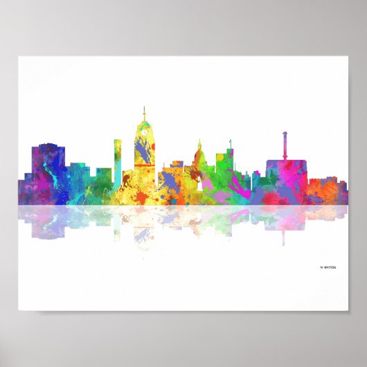LANSING, MICHIGAN SKYLINE - Poster (Voorkant)