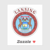 Lansing, Michigan Sticker (Vel)